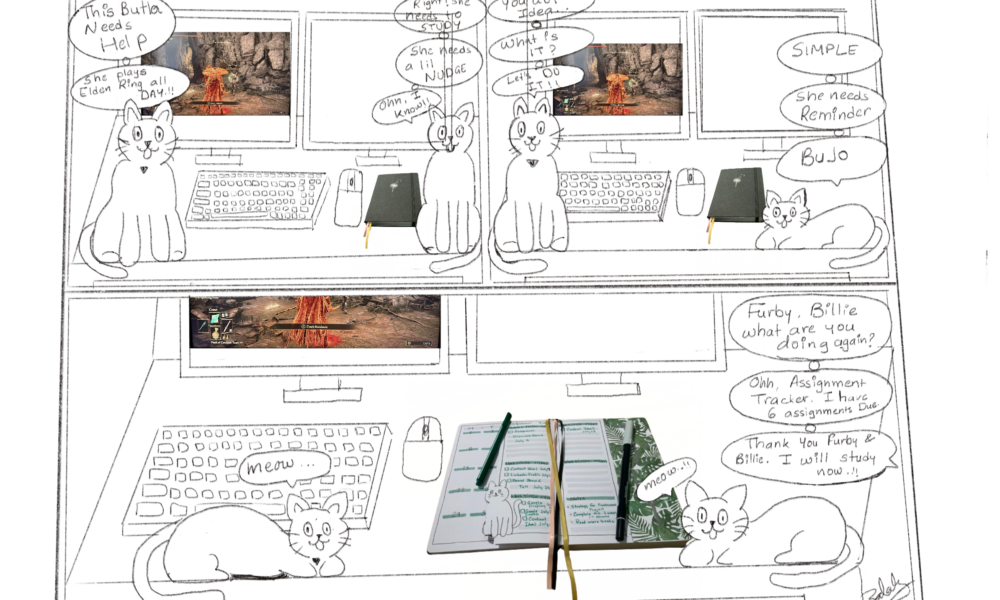 Cat conversion comic for bullet journal